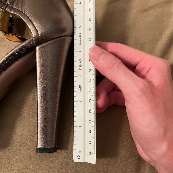 Prada Metallic Platform Sandal Heels Euro 37.5 - Picture 9 of 9